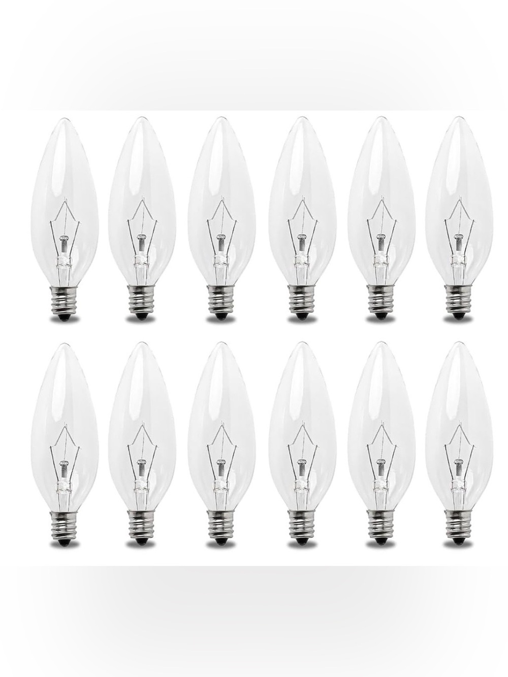 Seentech 12 Pack 25W 120V E12 Base, New In Box